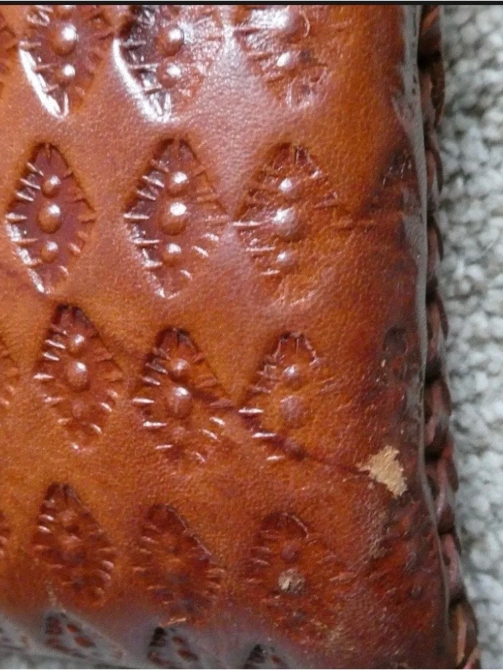 Genuine Leather Crossbody Shoulder Bag in Brown